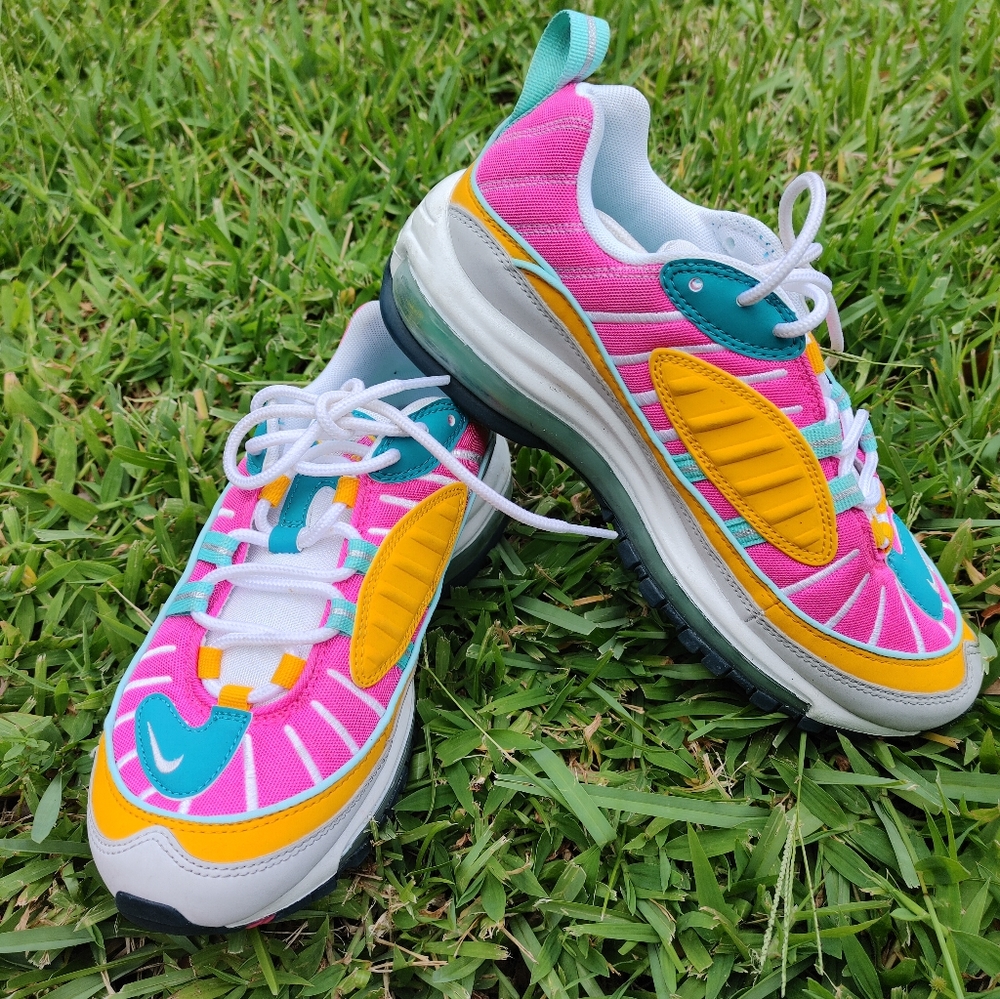 Nike Women Air Max 98 Easter Spirit Teal Laser fuchsia.